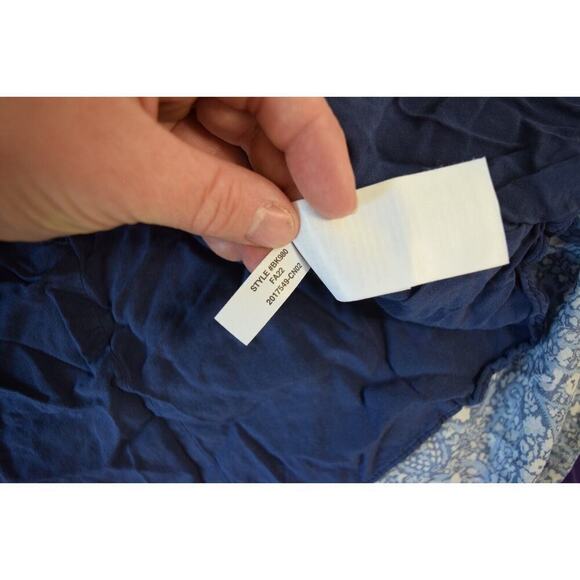 J Crew Liberty London Sweetheart Mini Dress Blue Floral Puff Sleeves Size 2 - Picture 7 of 7